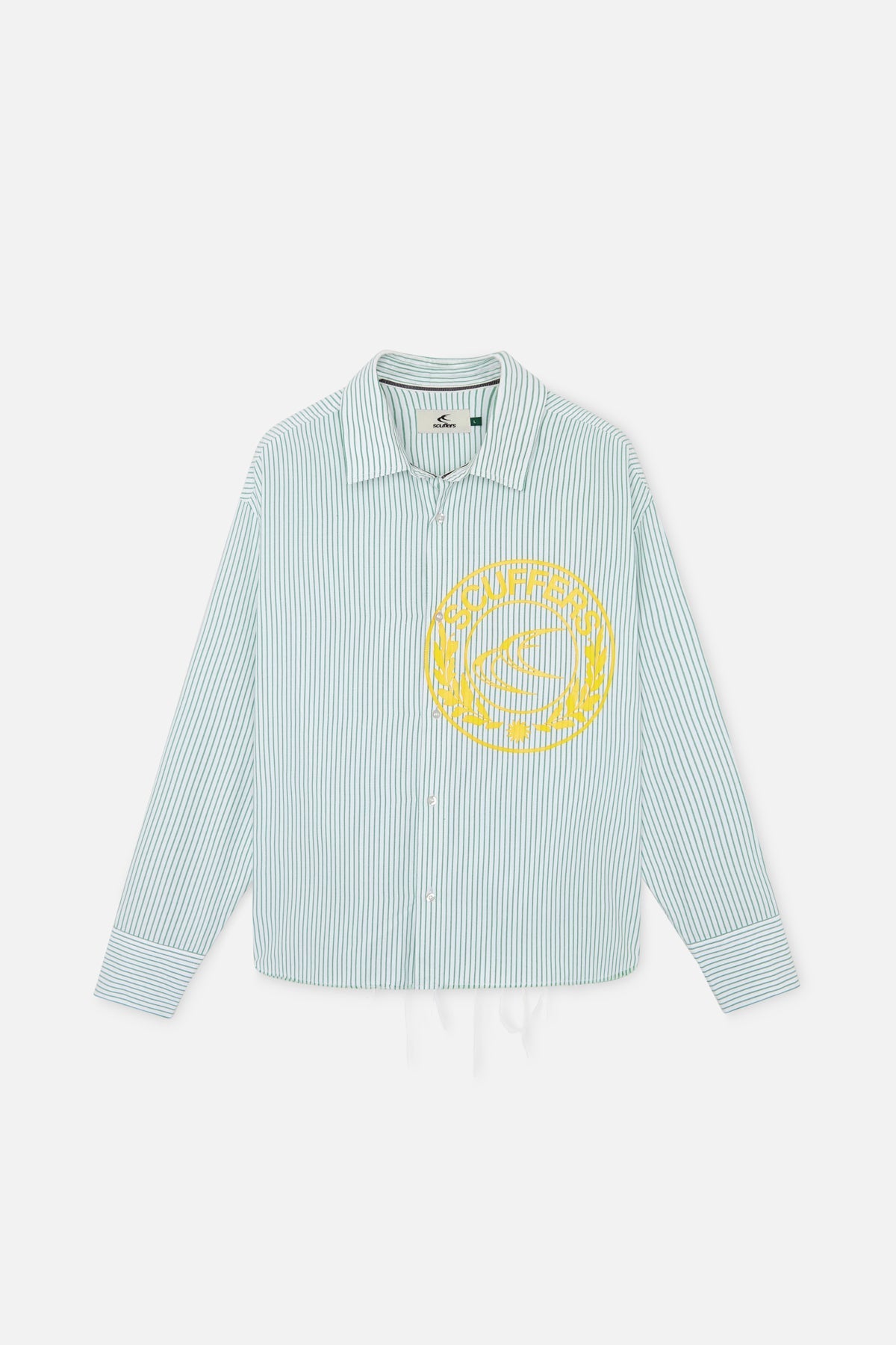 Koszula CLG w paski zielona