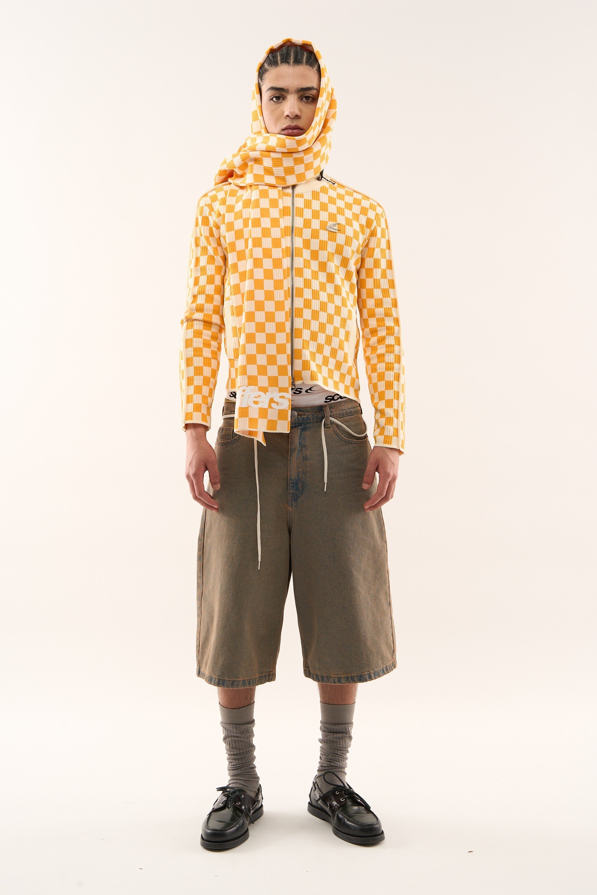 Zamek błyskawiczny w żółtą kratkę Monaco