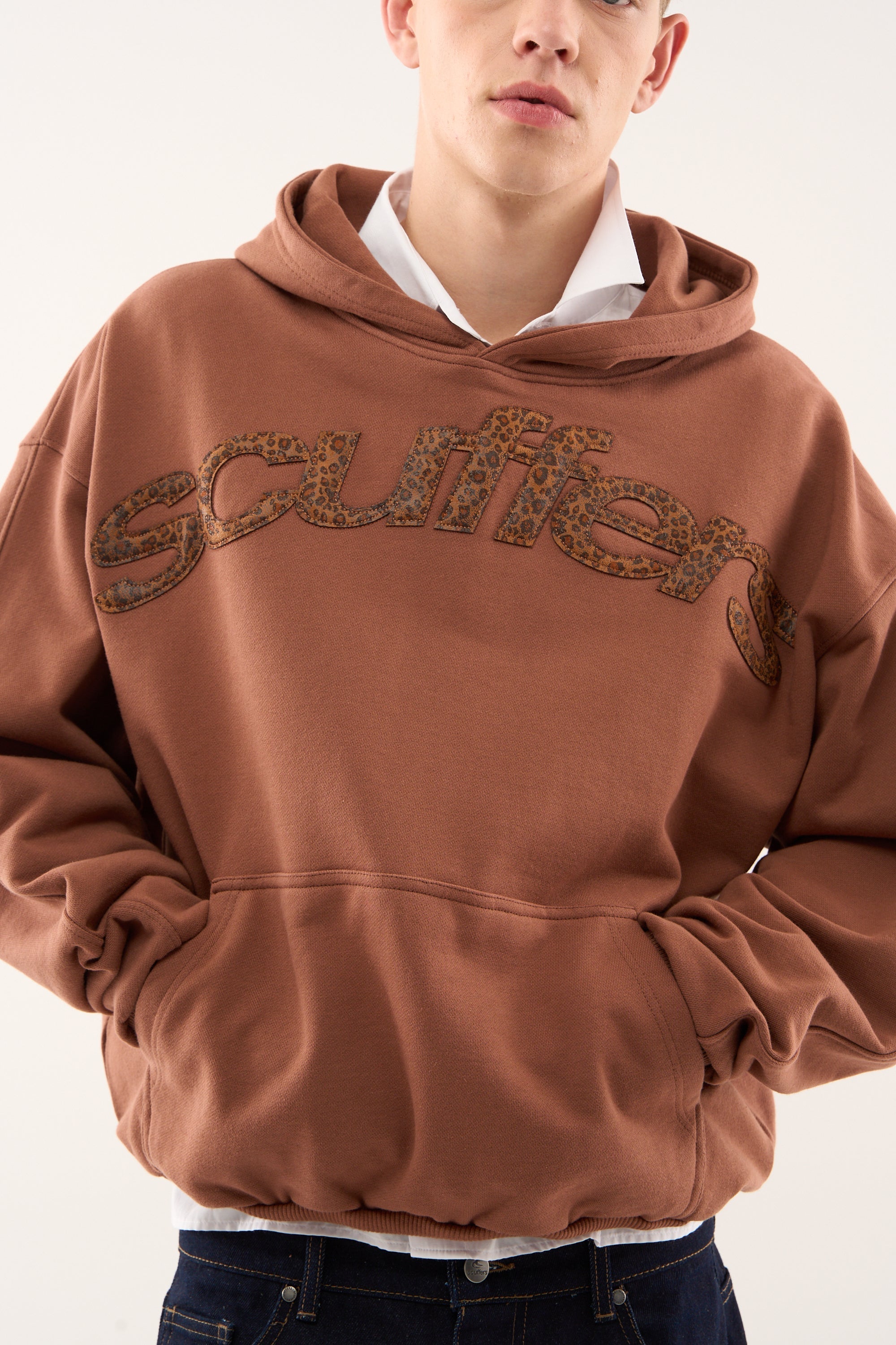 Brązowa bluza z kapturem Animal
