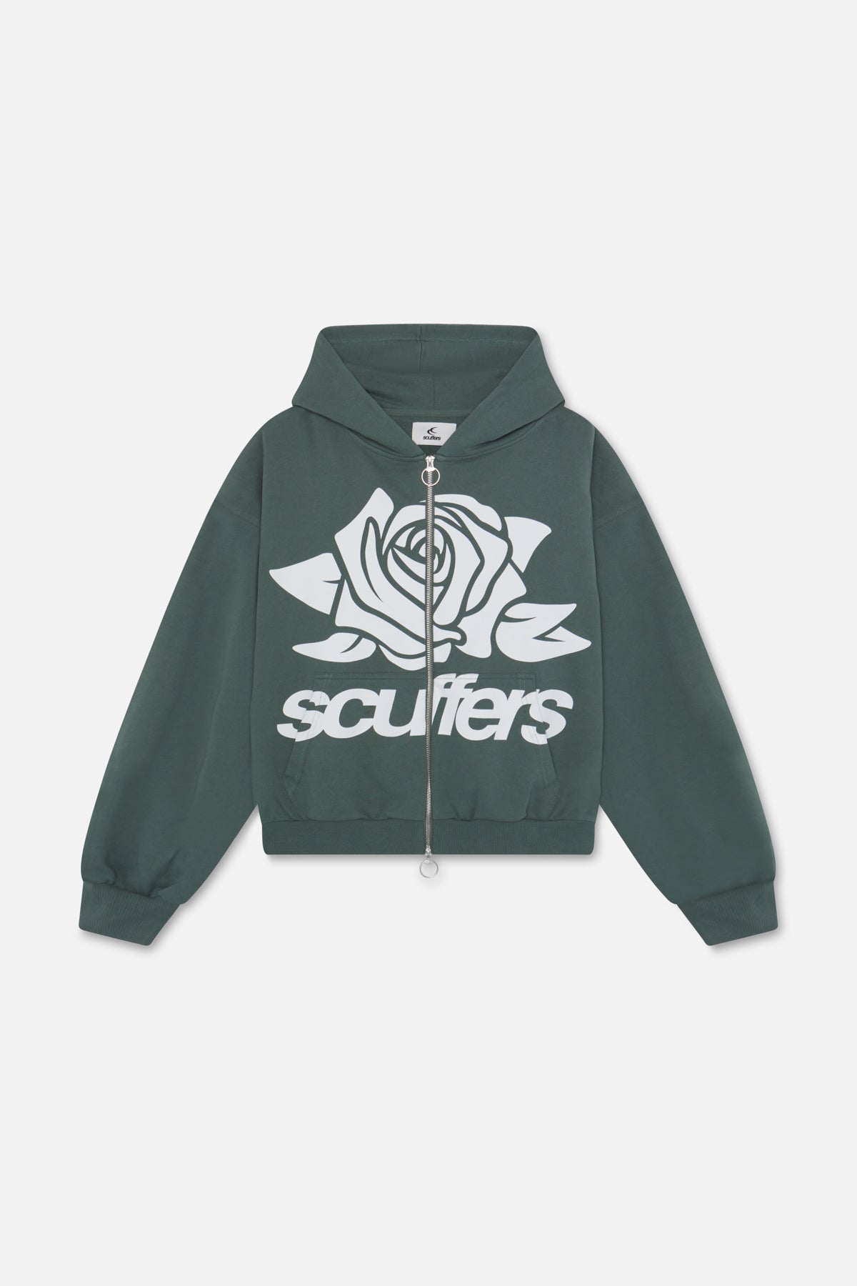 Dziewczęcy zielony zamek błyskawiczny