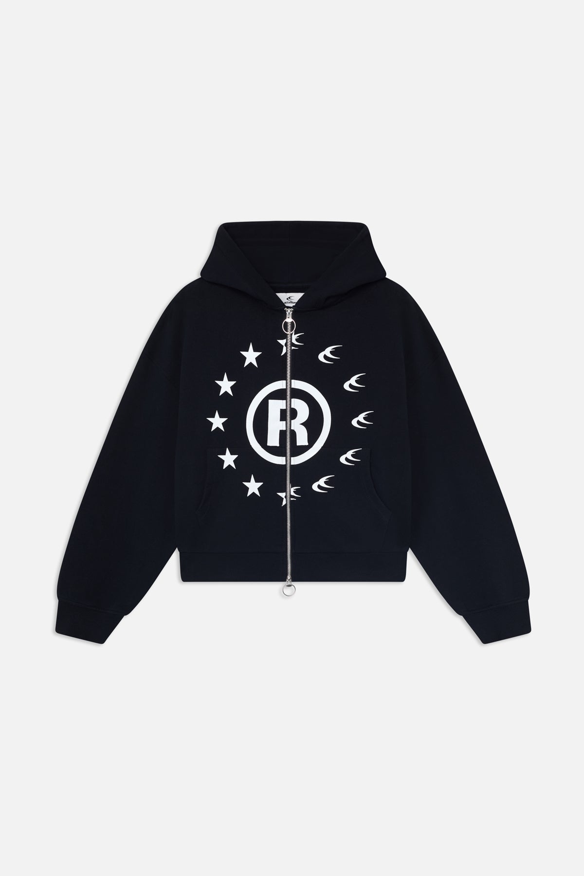 Zdezorientowany czarny zamek błyskawiczny