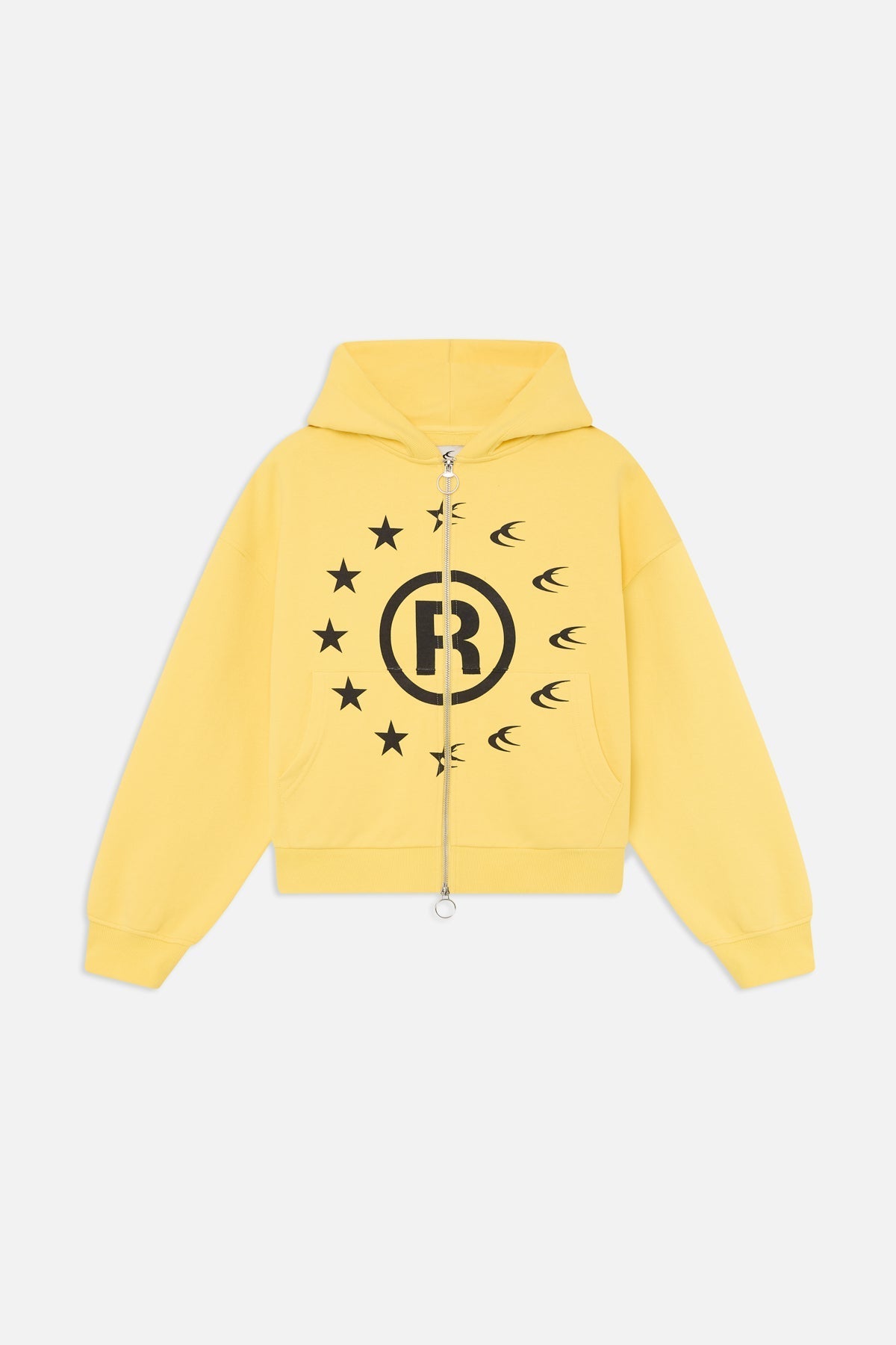 Zdezorientowany żółty zamek błyskawiczny