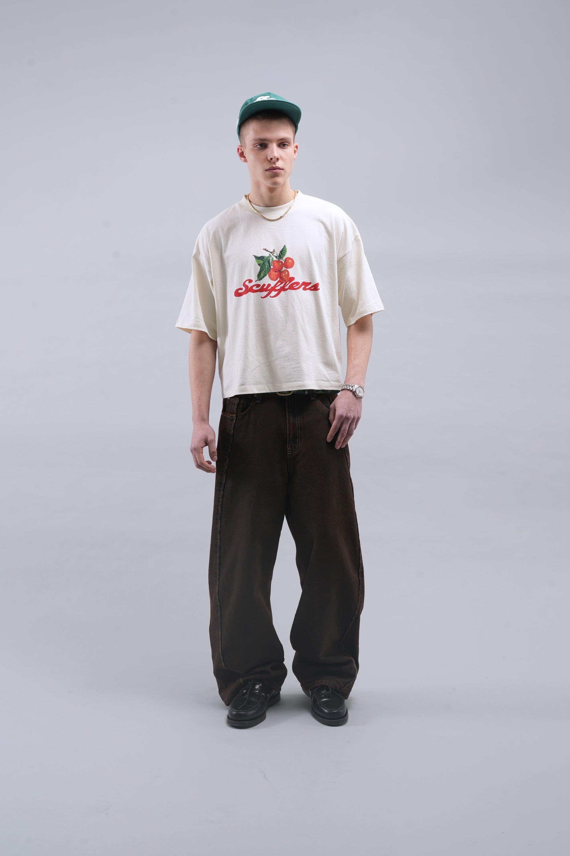 Tropikalna ecru koszulka