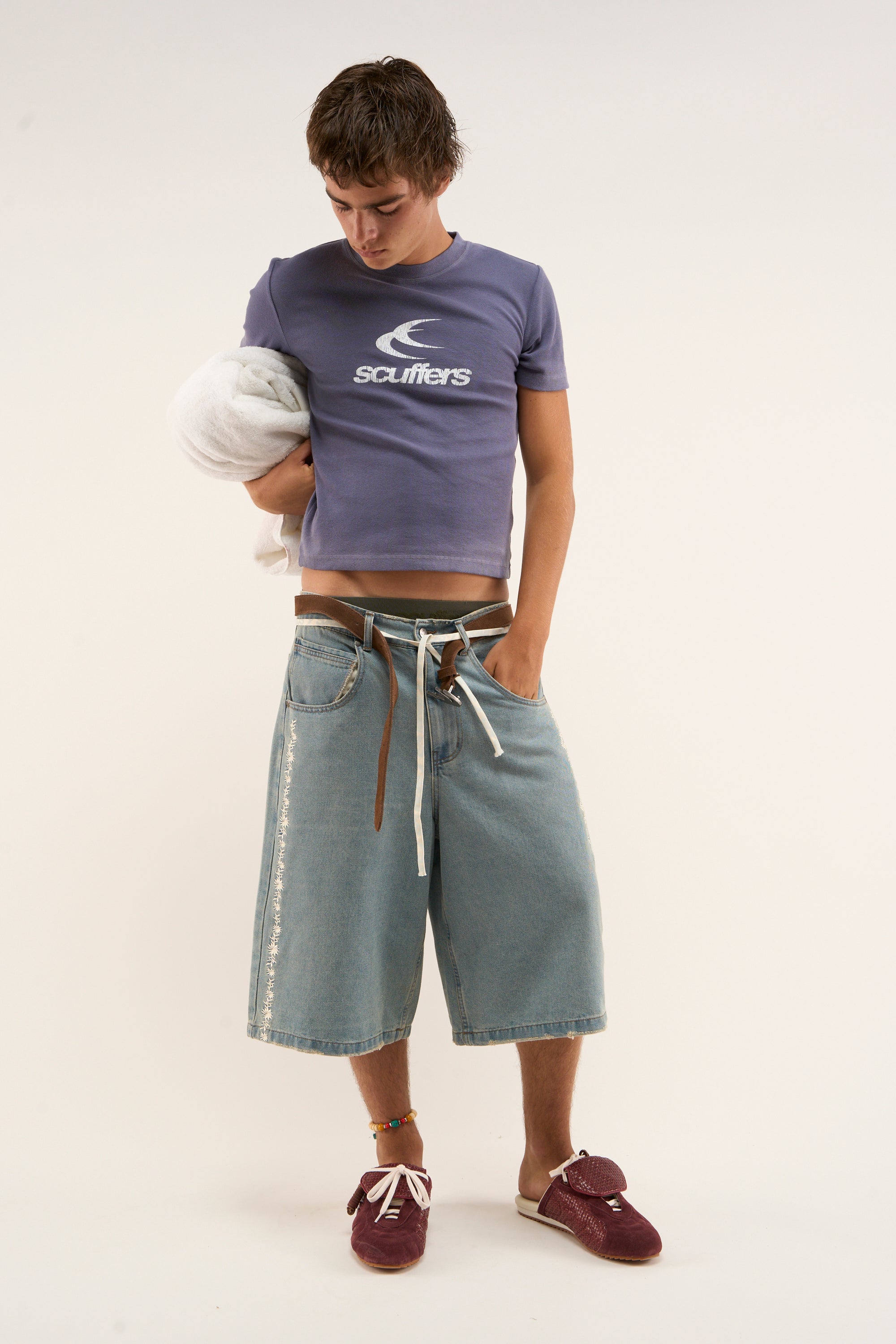 Niebieskie szorty Woodstock