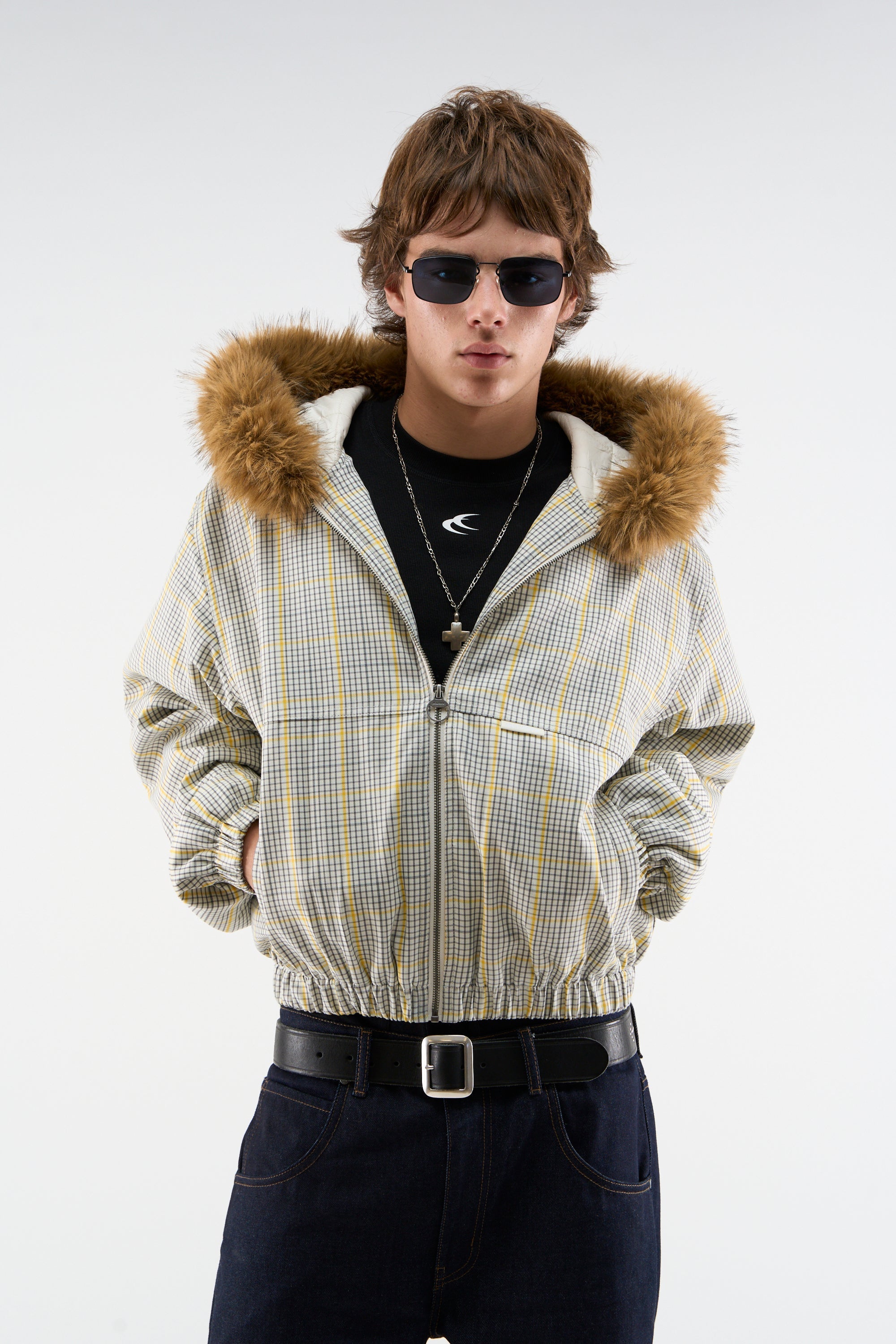 Kurtka robocza w kratkę