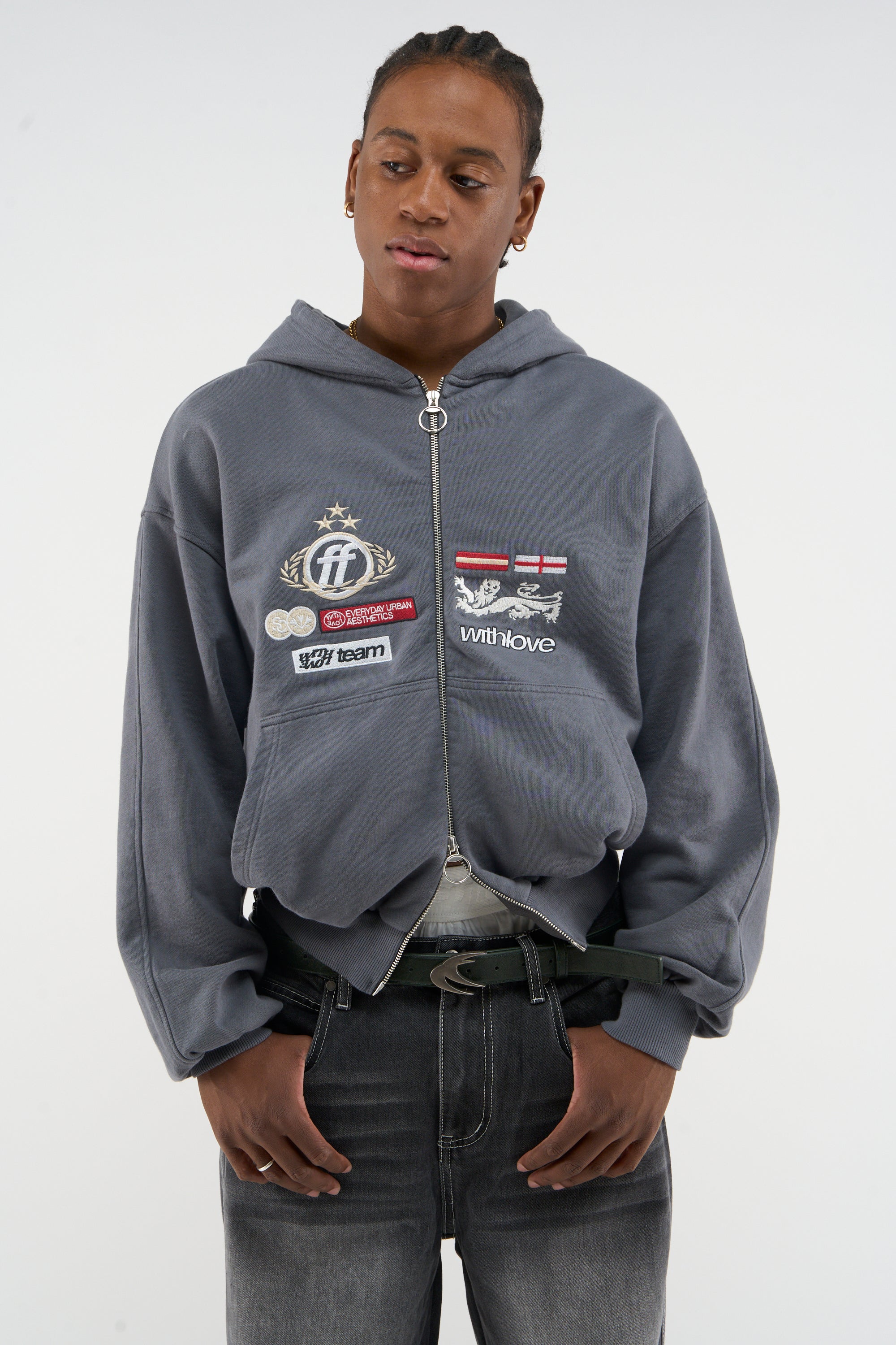 Burmistrz Dusty Blue Zipper