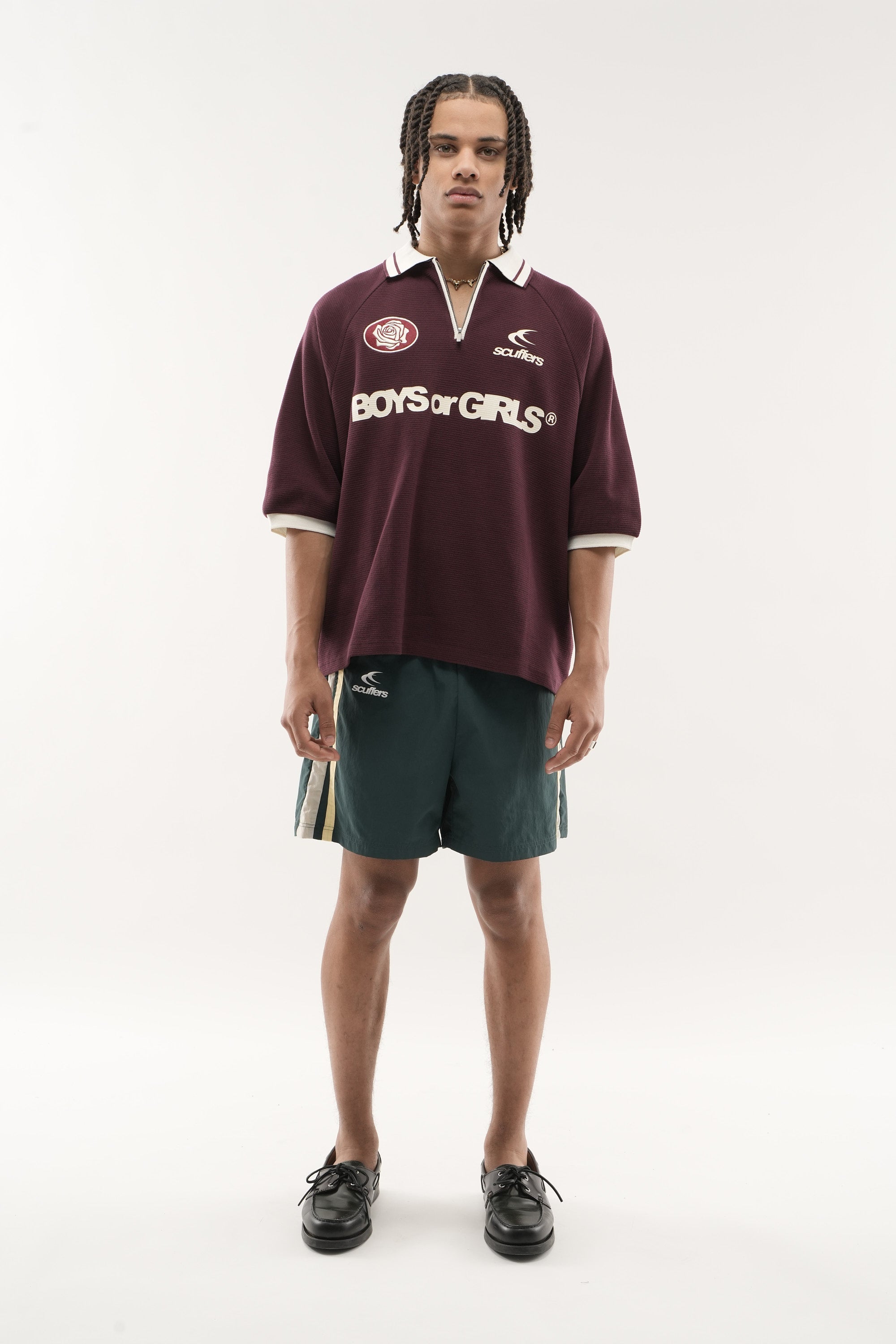 Polo dla chłopców lub dziewcząt w kolorze bordowym