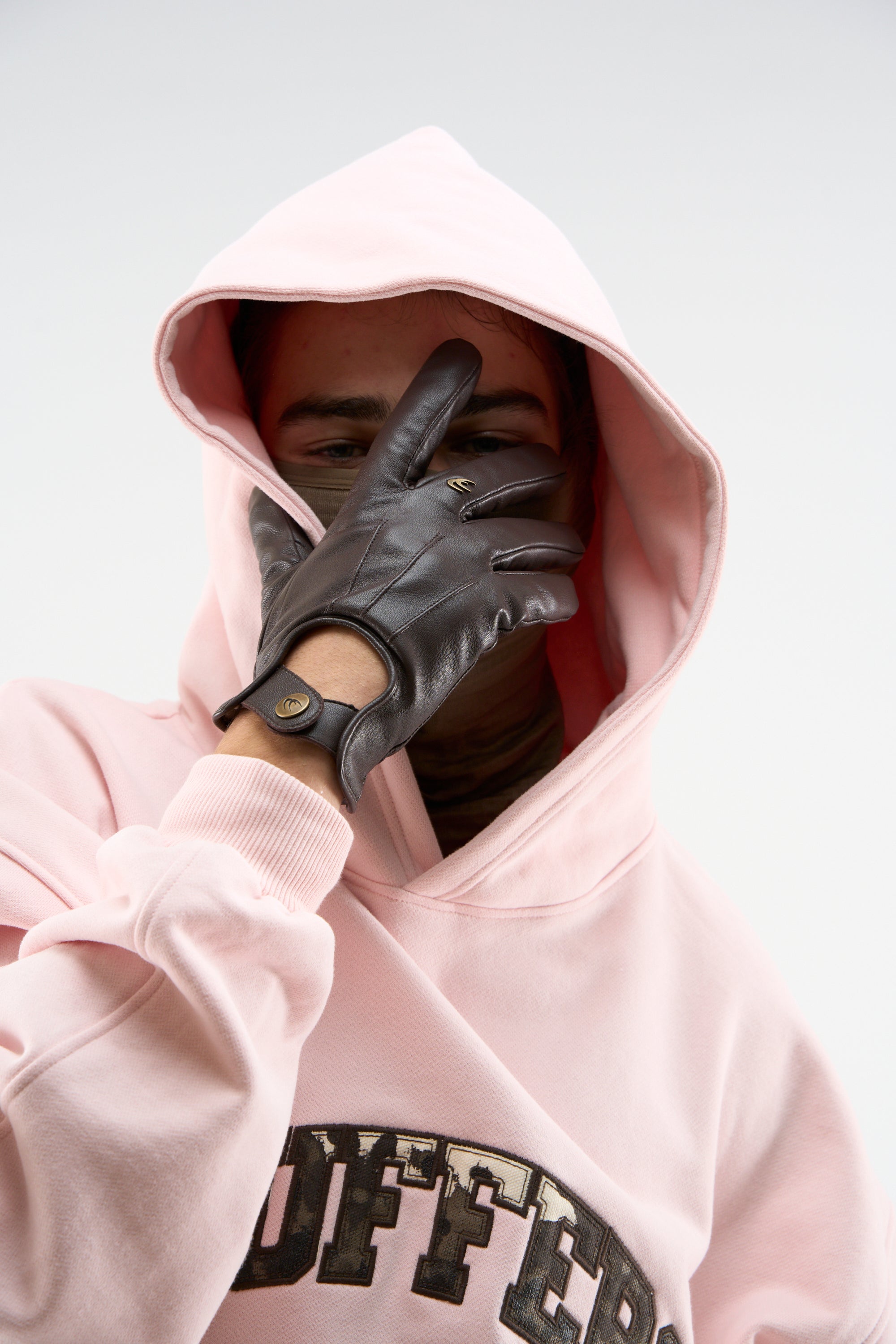 Skórzane brązowe rękawiczki