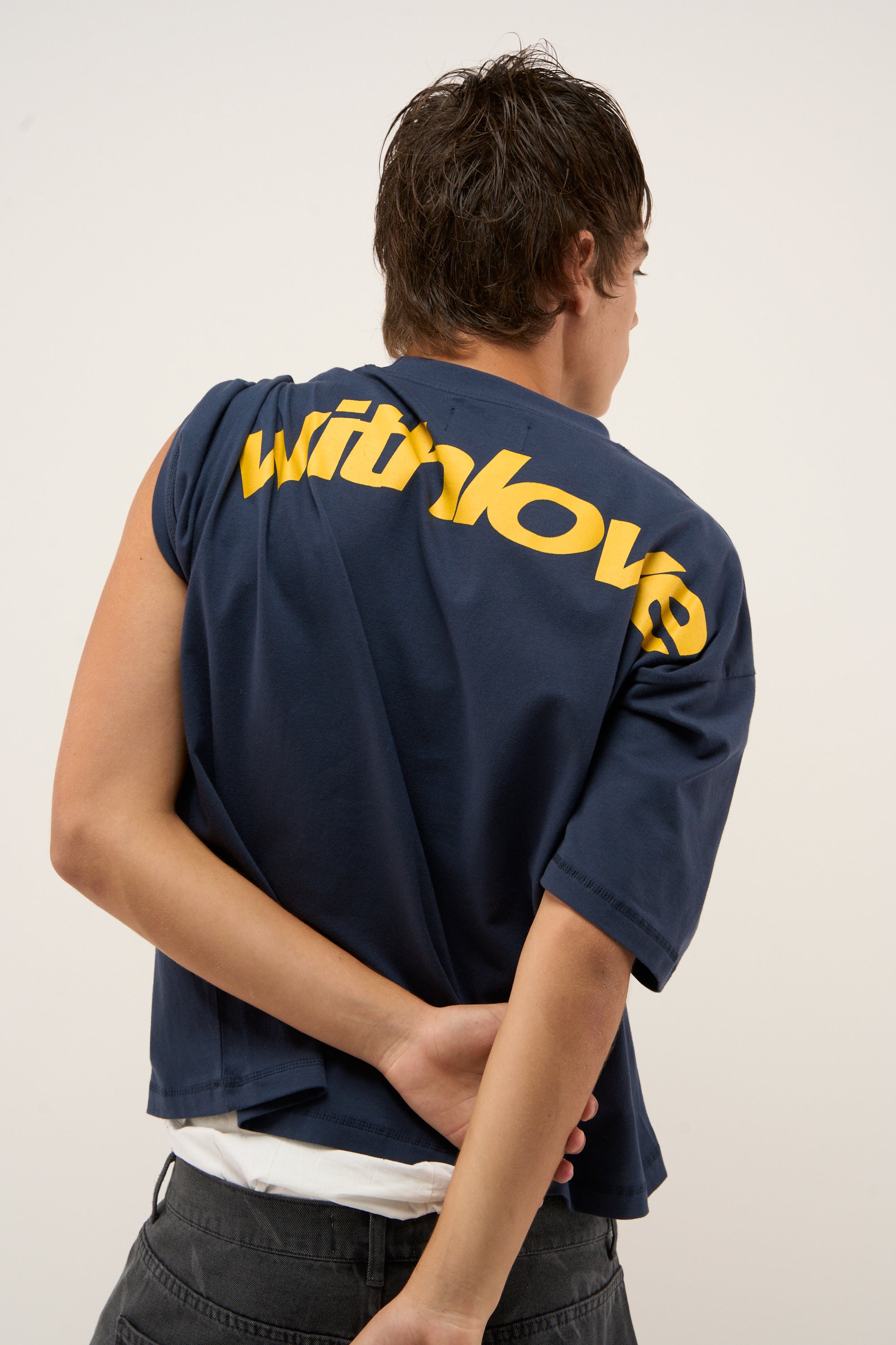 Koszulka z napisem „Sign Navy”