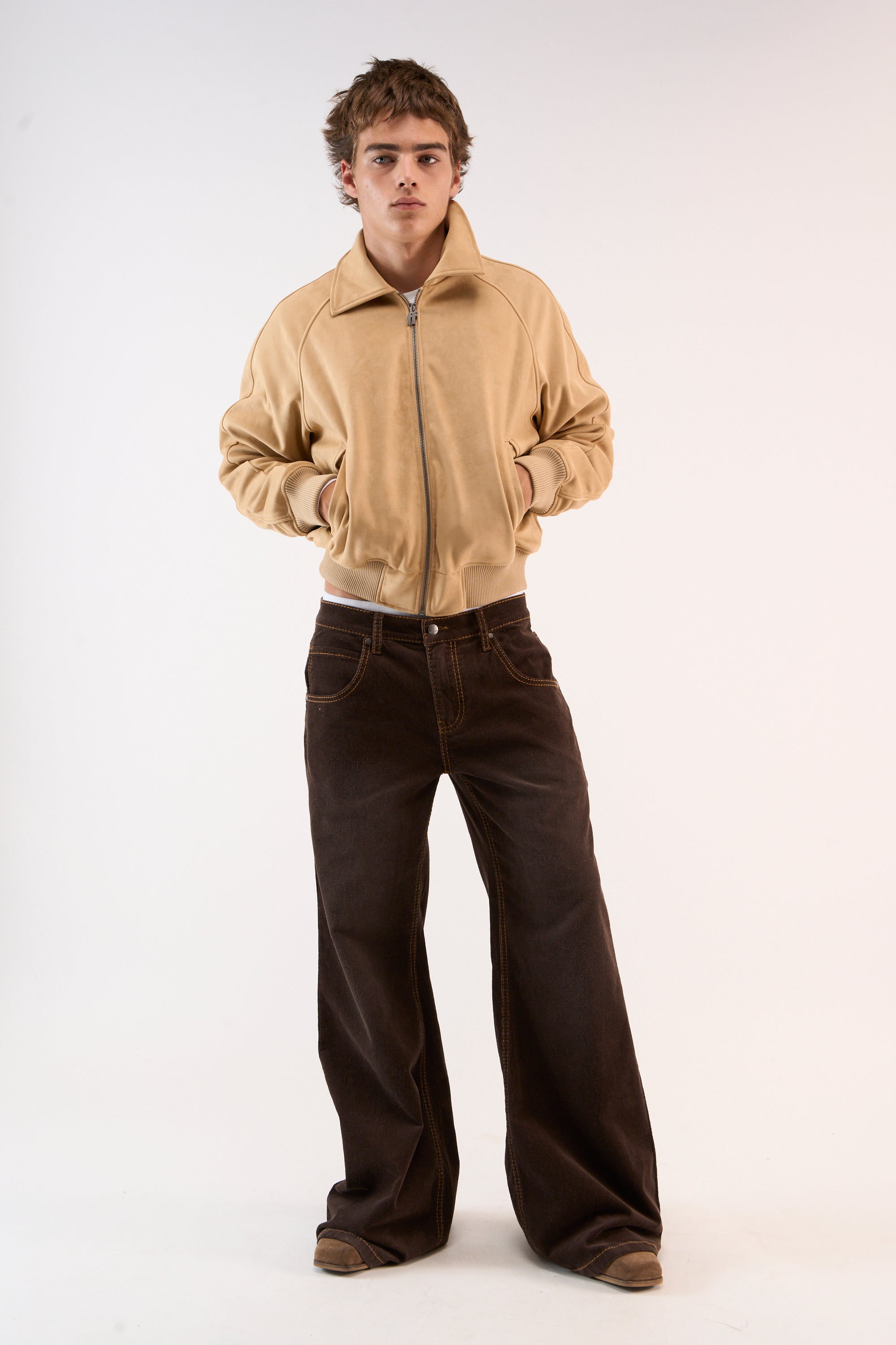 Kurtka Suede Camel Raw