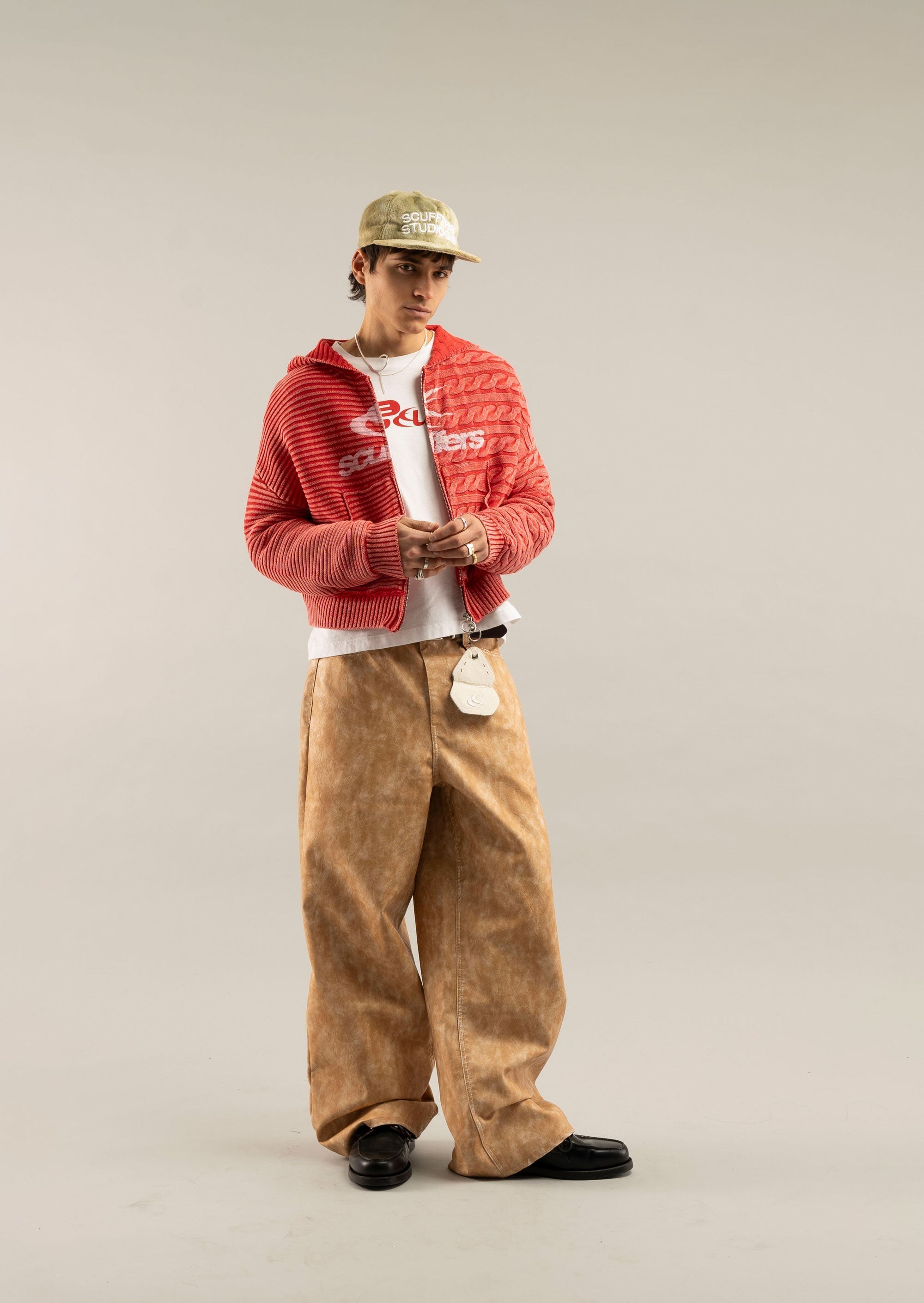 Frenchie Red Knit Zipper