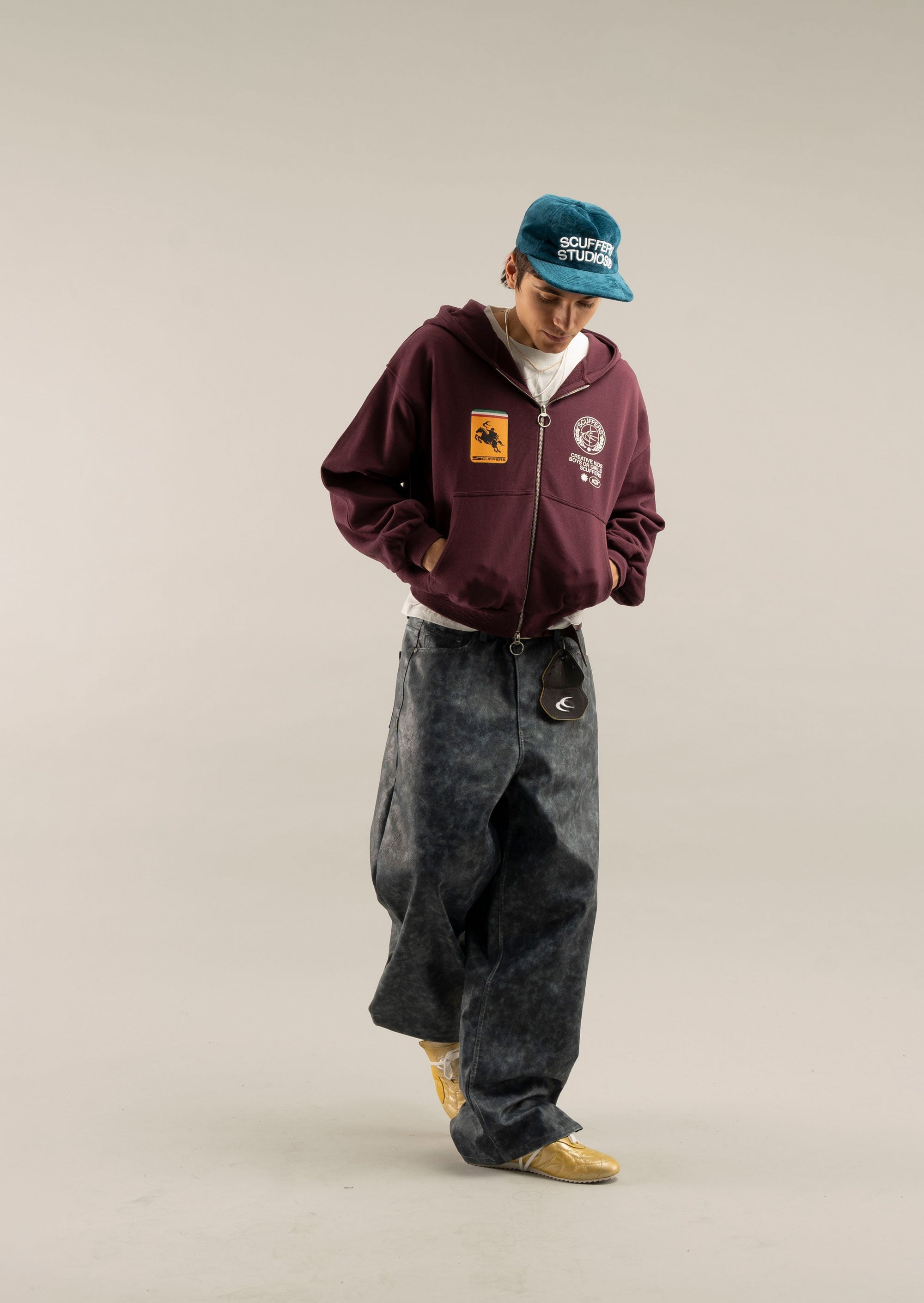 Zamek błyskawiczny Stone Burgundy