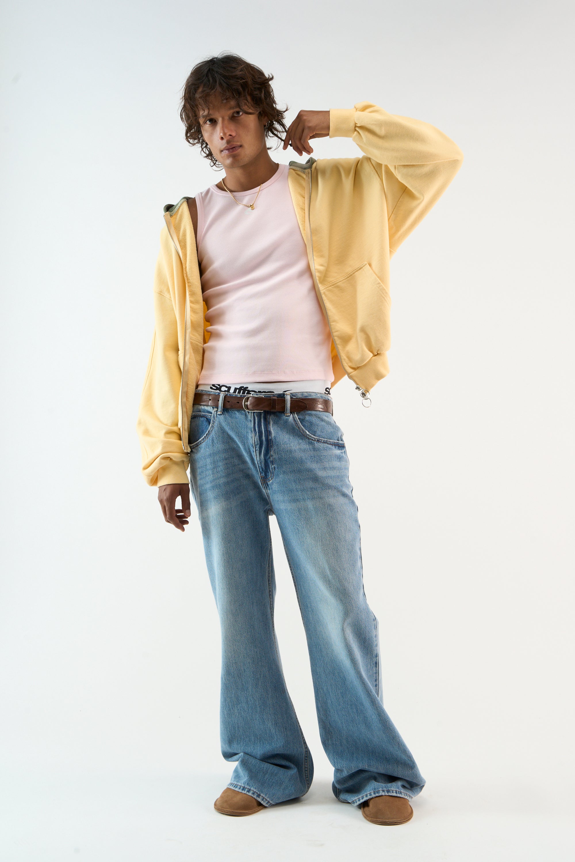 Maska Żółta z zamkiem błyskawicznym