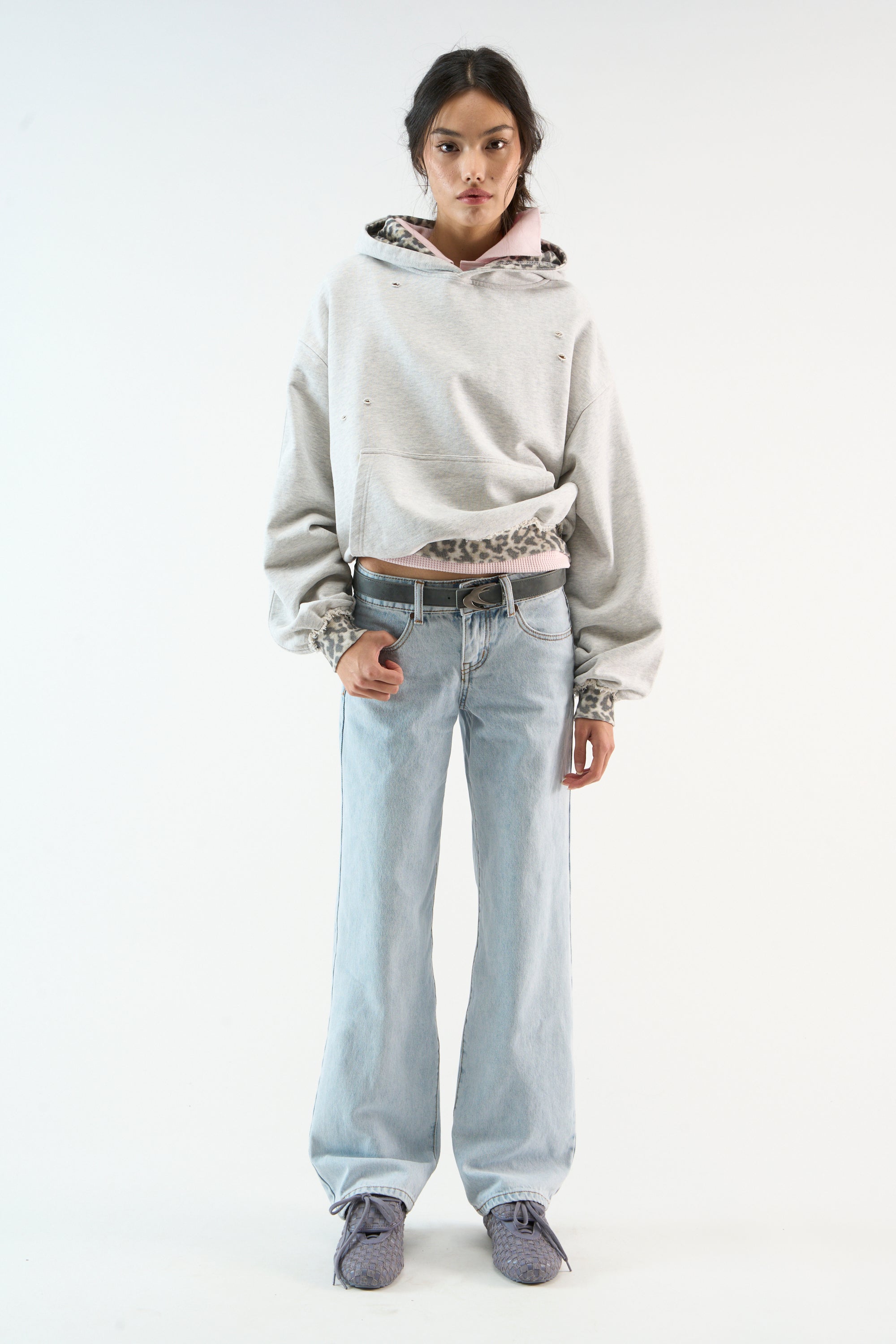 Bluza z kapturem Leo Grey Melange