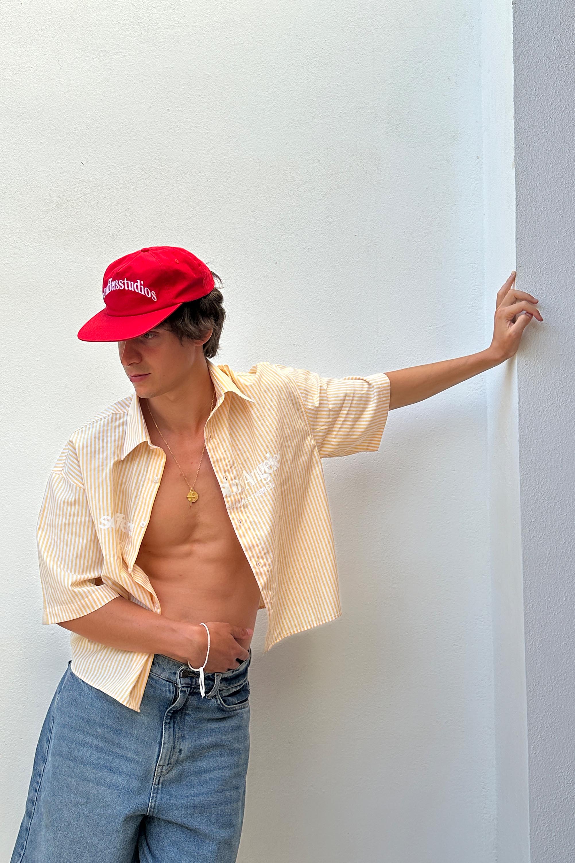 Koszulka w żółte paski „Not LA Yet”