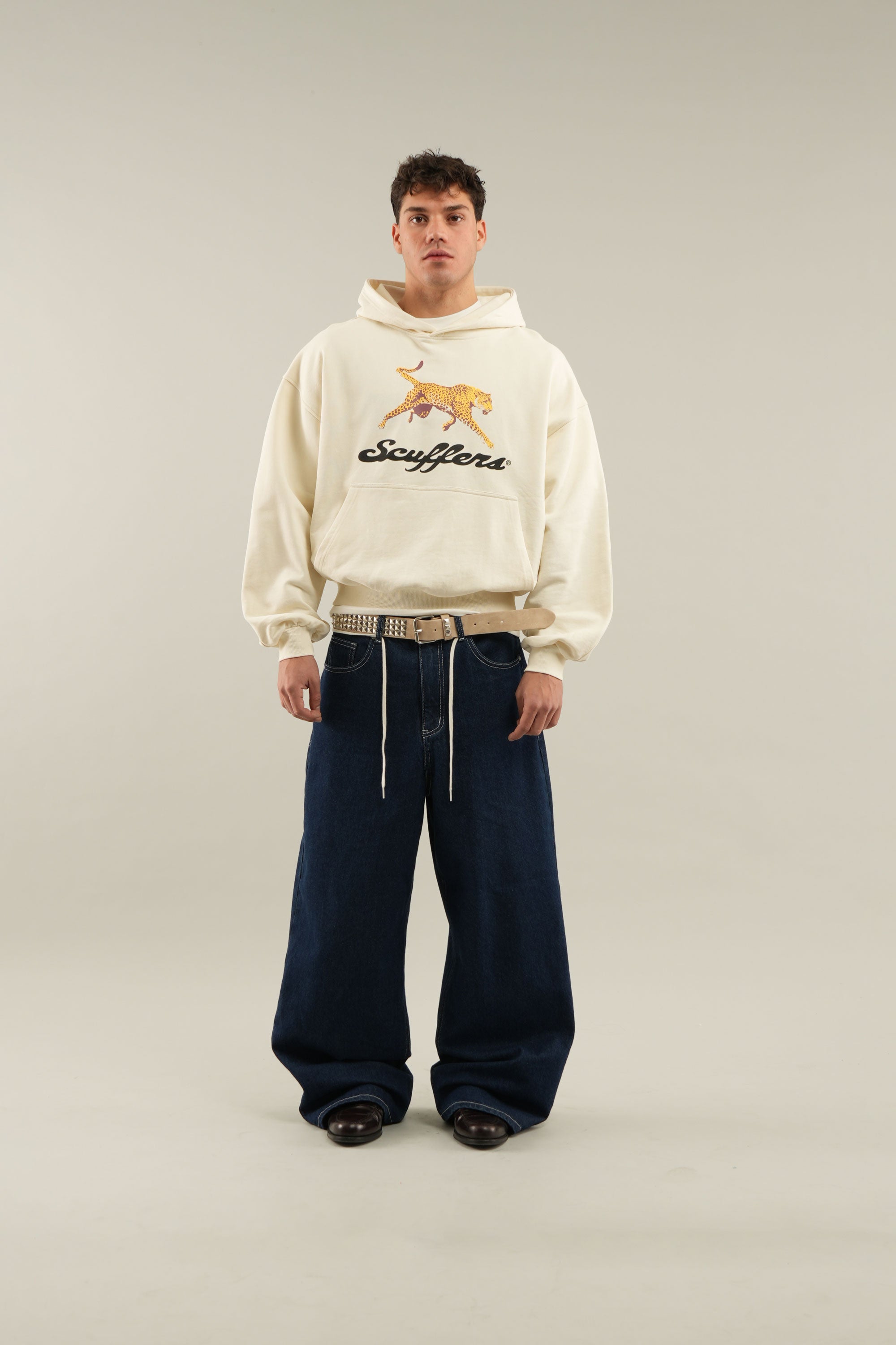 Bluza z kapturem Cheetah Ecru