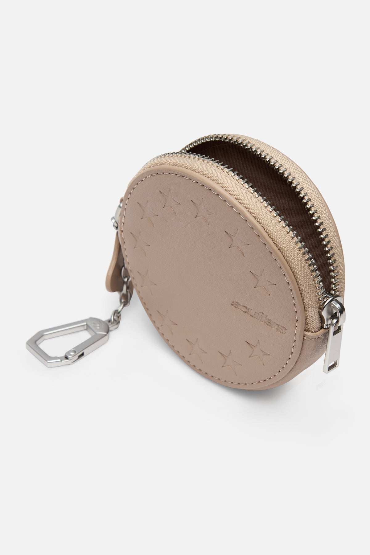 Niezbędny portfel z brelokiem w kolorze ecru