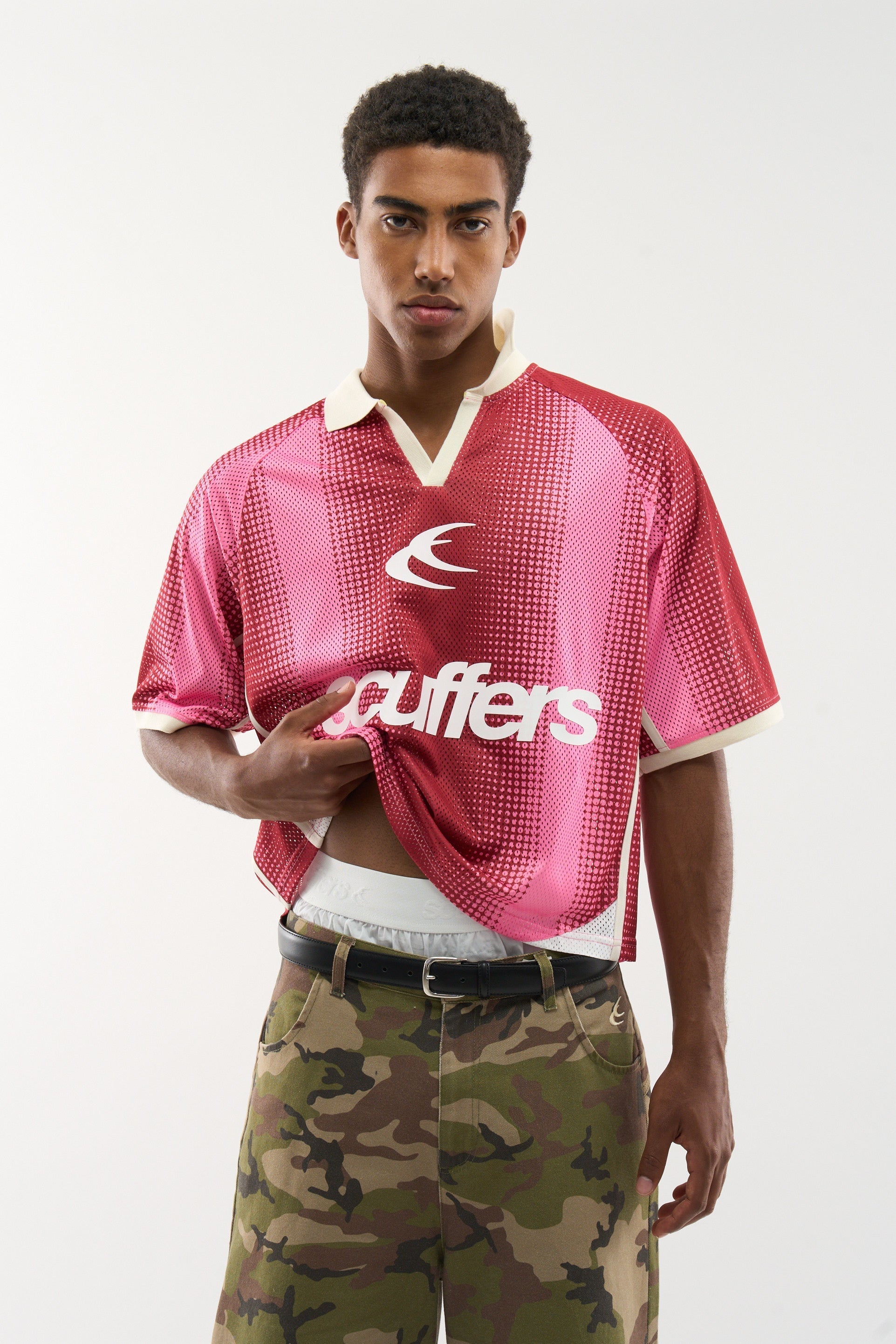 Koszulka Frequency w kolorze czerwonym i różowym