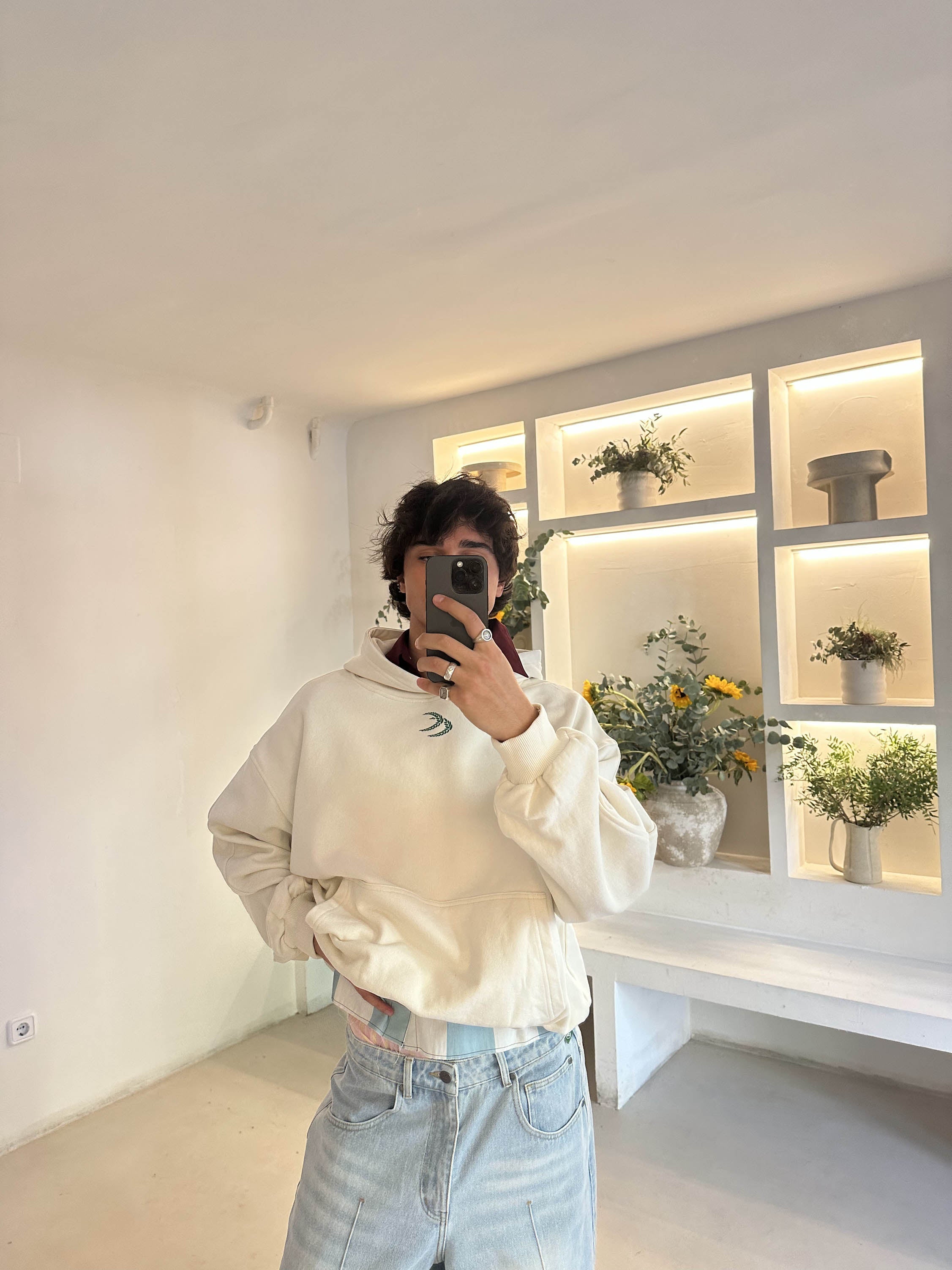 Bluza z kapturem Chester Ecru