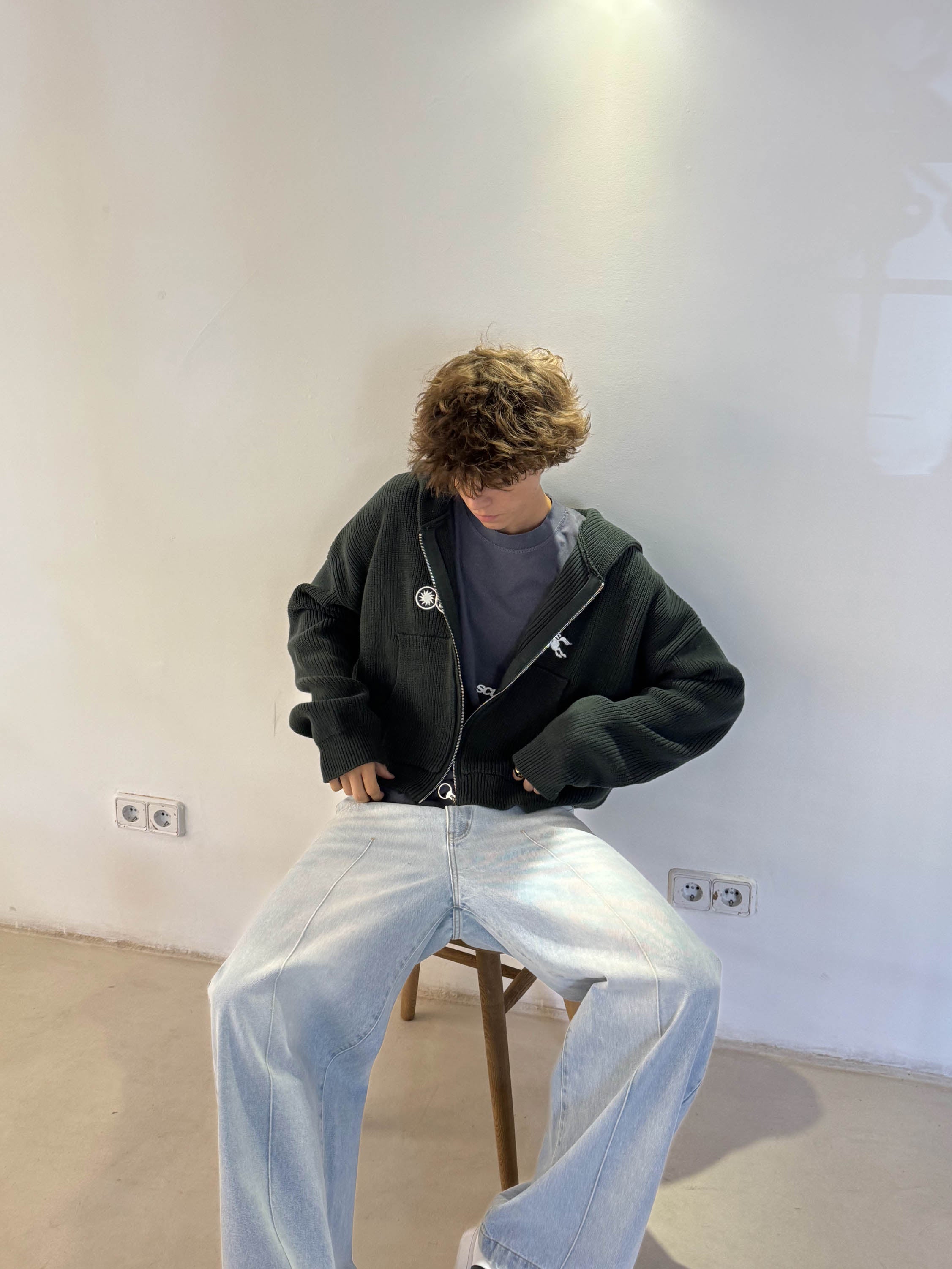 Zamek błyskawiczny Emblem Green Knit