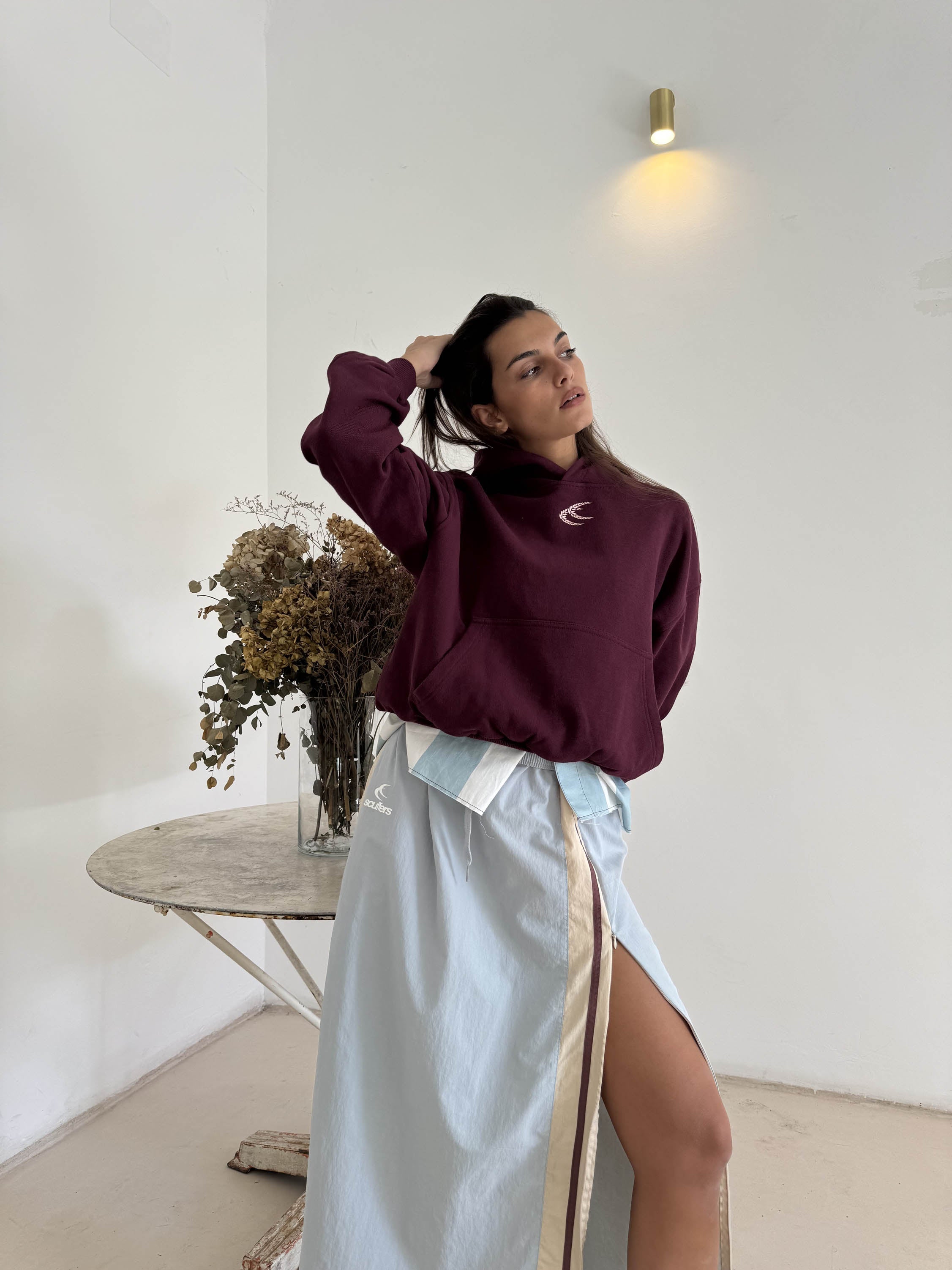 Bluza z kapturem Chester Burgundy