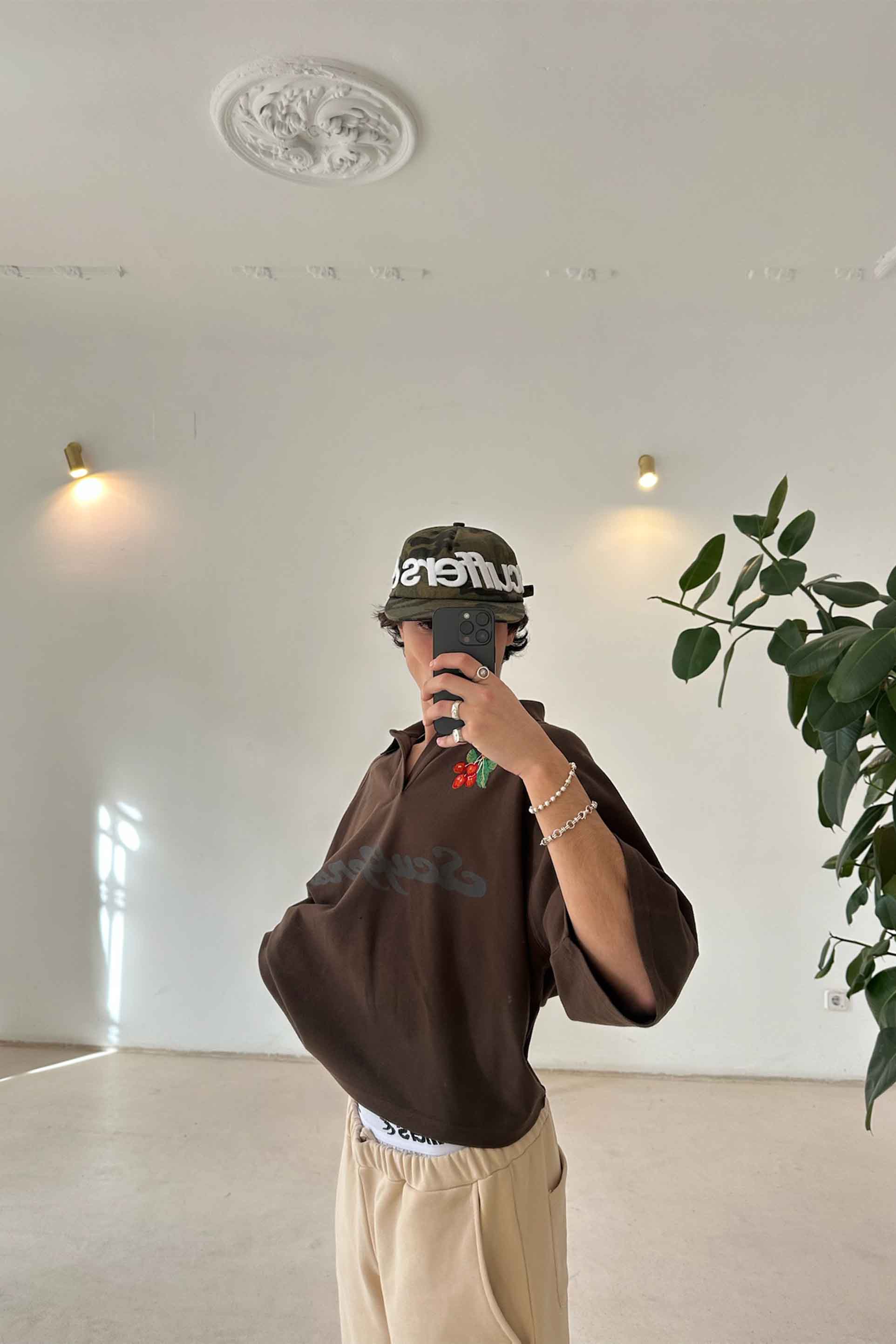 Tropikalny brązowy Polo