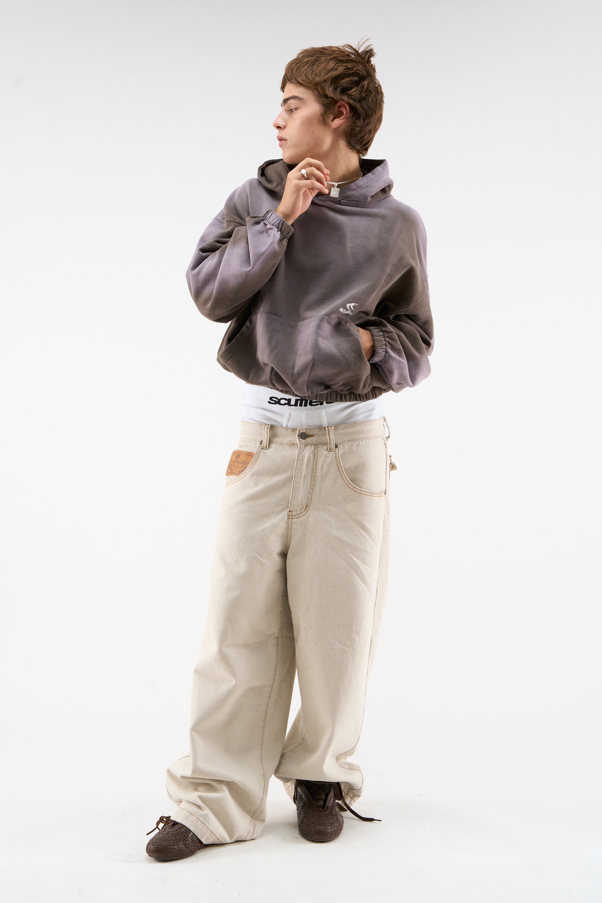 Bluza z kapturem Atica w kolorze jasnobrązowym