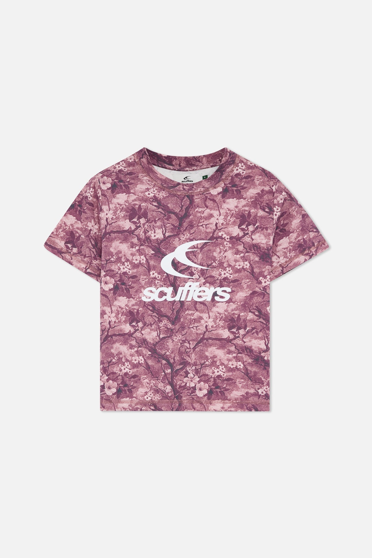 Dopasowana koszulka Real Flower w kolorze bordowym