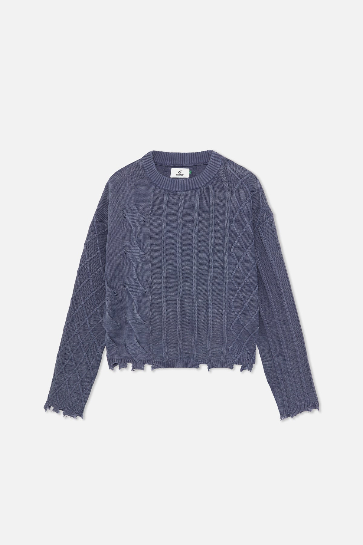 Oversize'owa granatowa koszulka typu trench