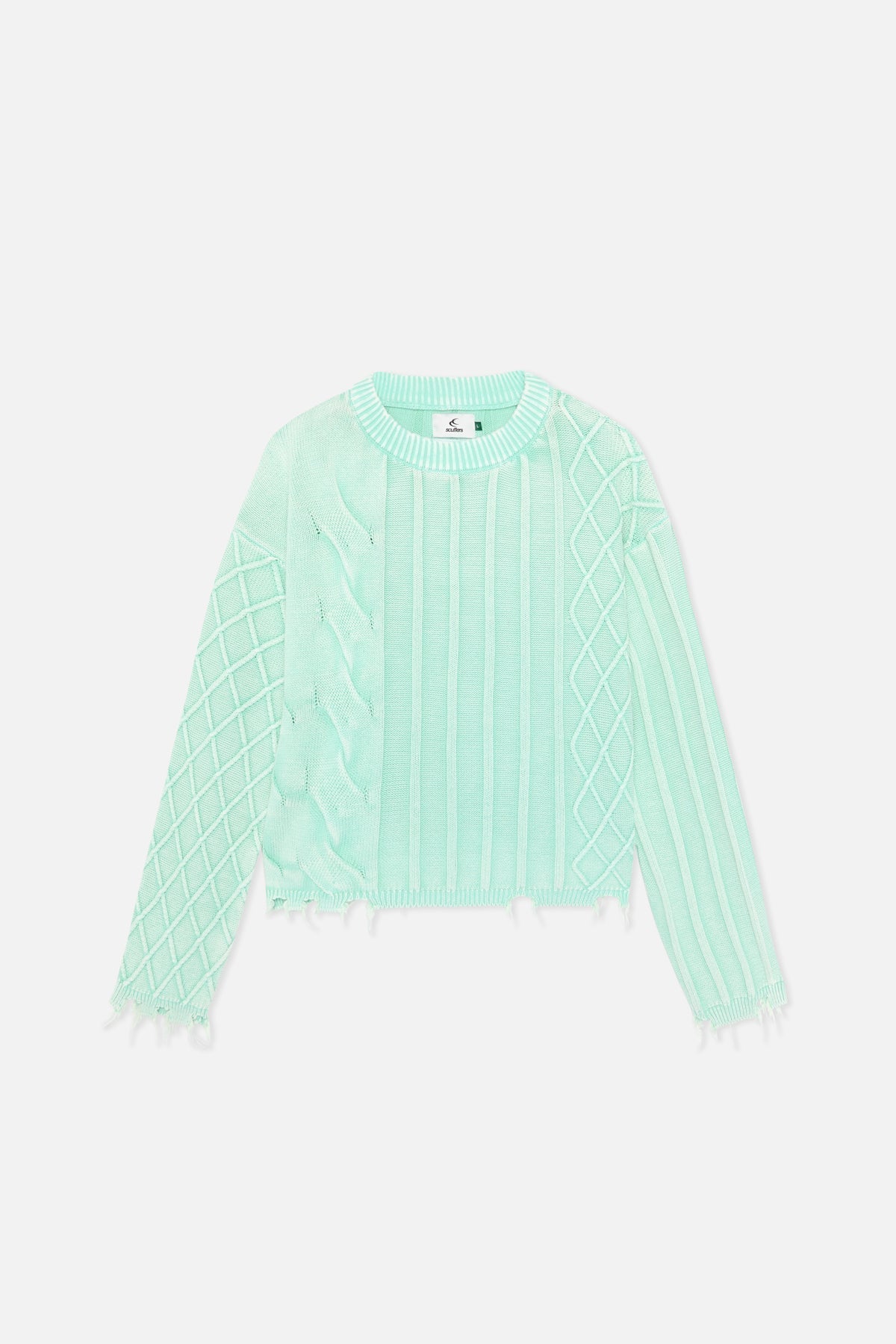 Oversize'owy zielony trencz