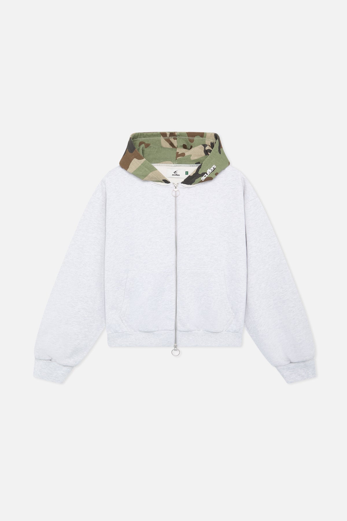 Maska jasnoszara z zamkiem błyskawicznym