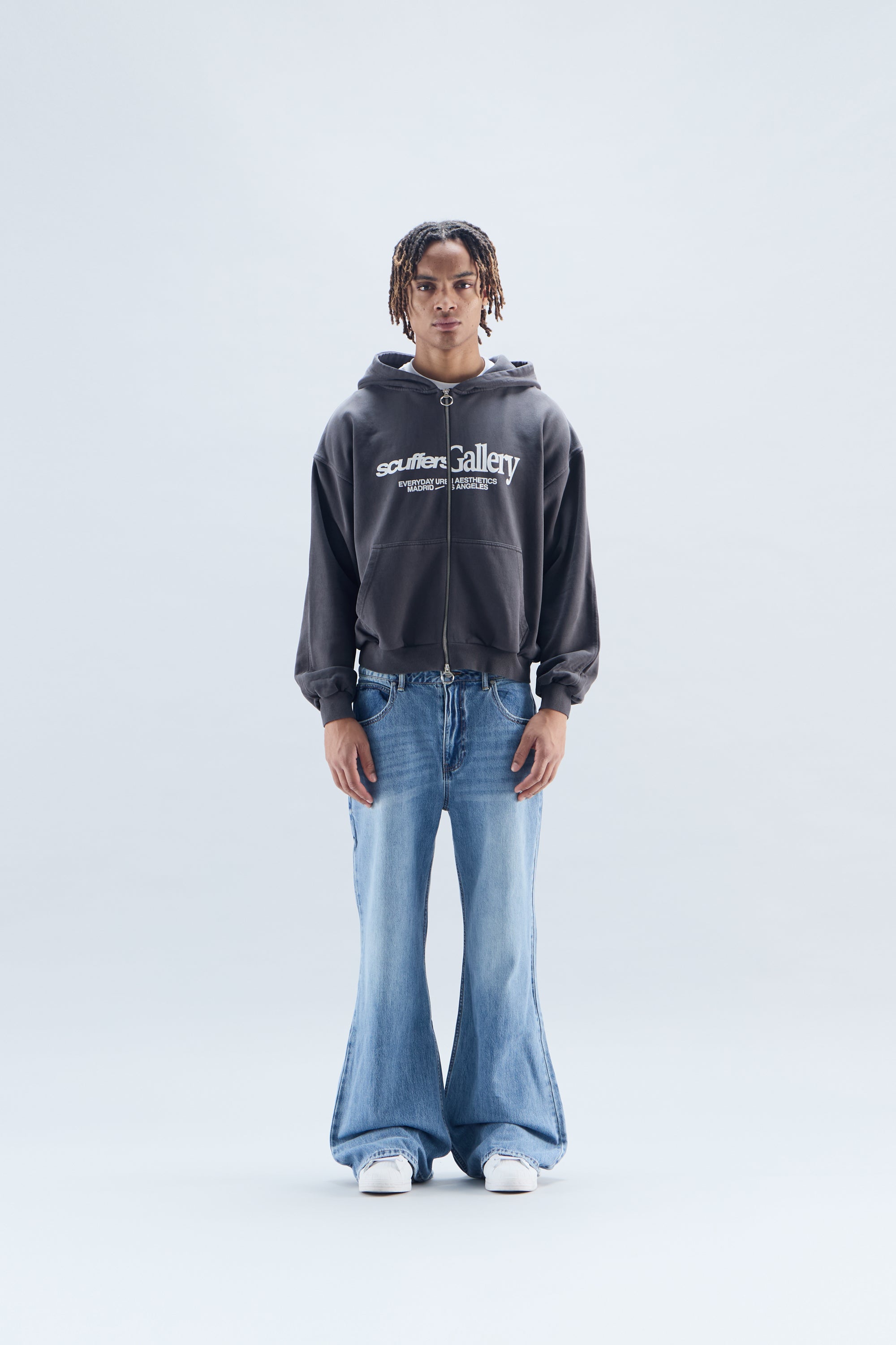 Bluza z kapturem Gallery Black z zamkiem błyskawicznym