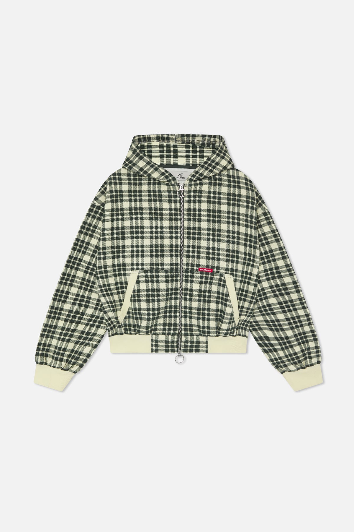 Zamek błyskawiczny Scff Green Checks