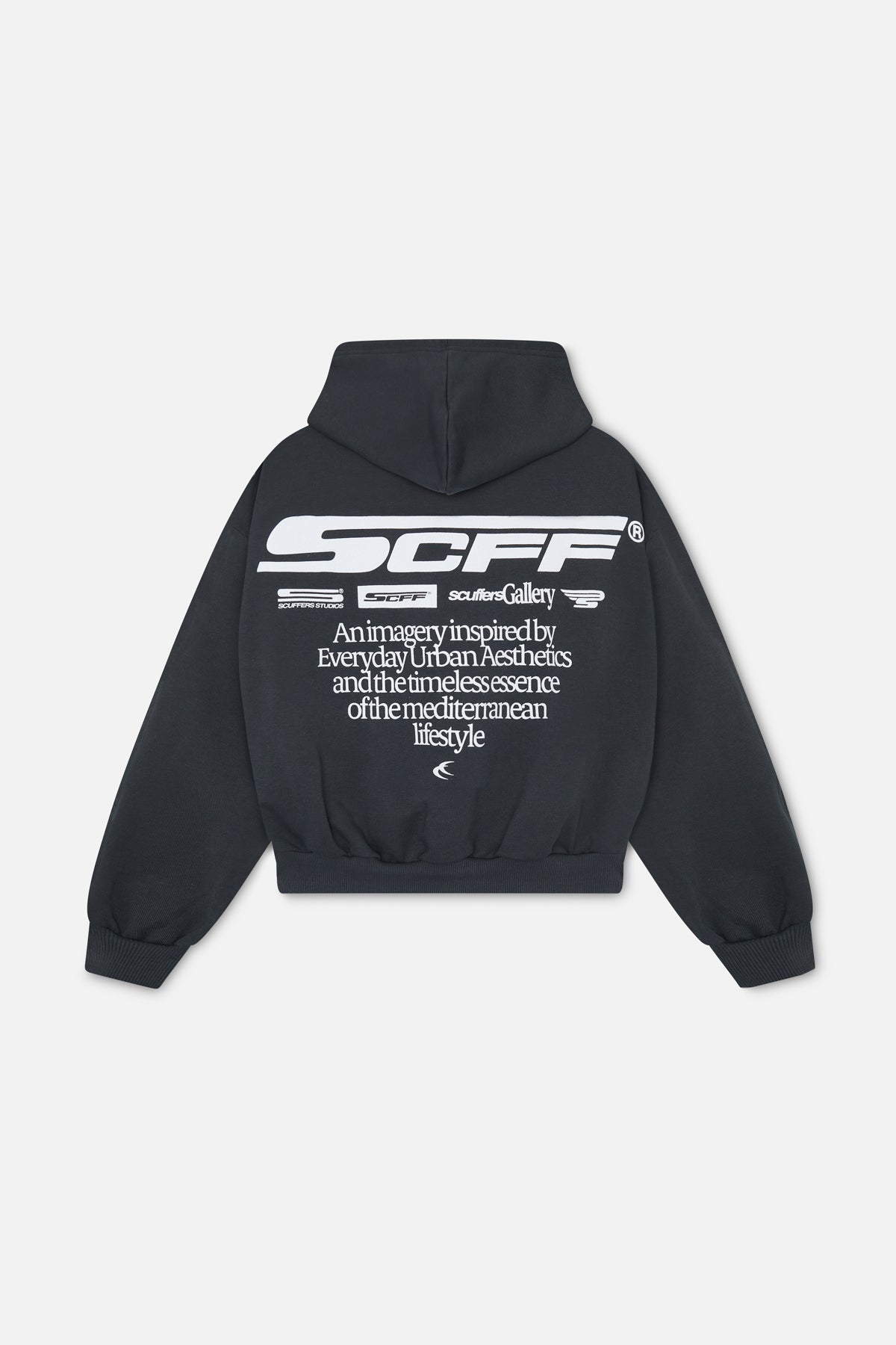 Czarna bluza z kapturem Motor Studios