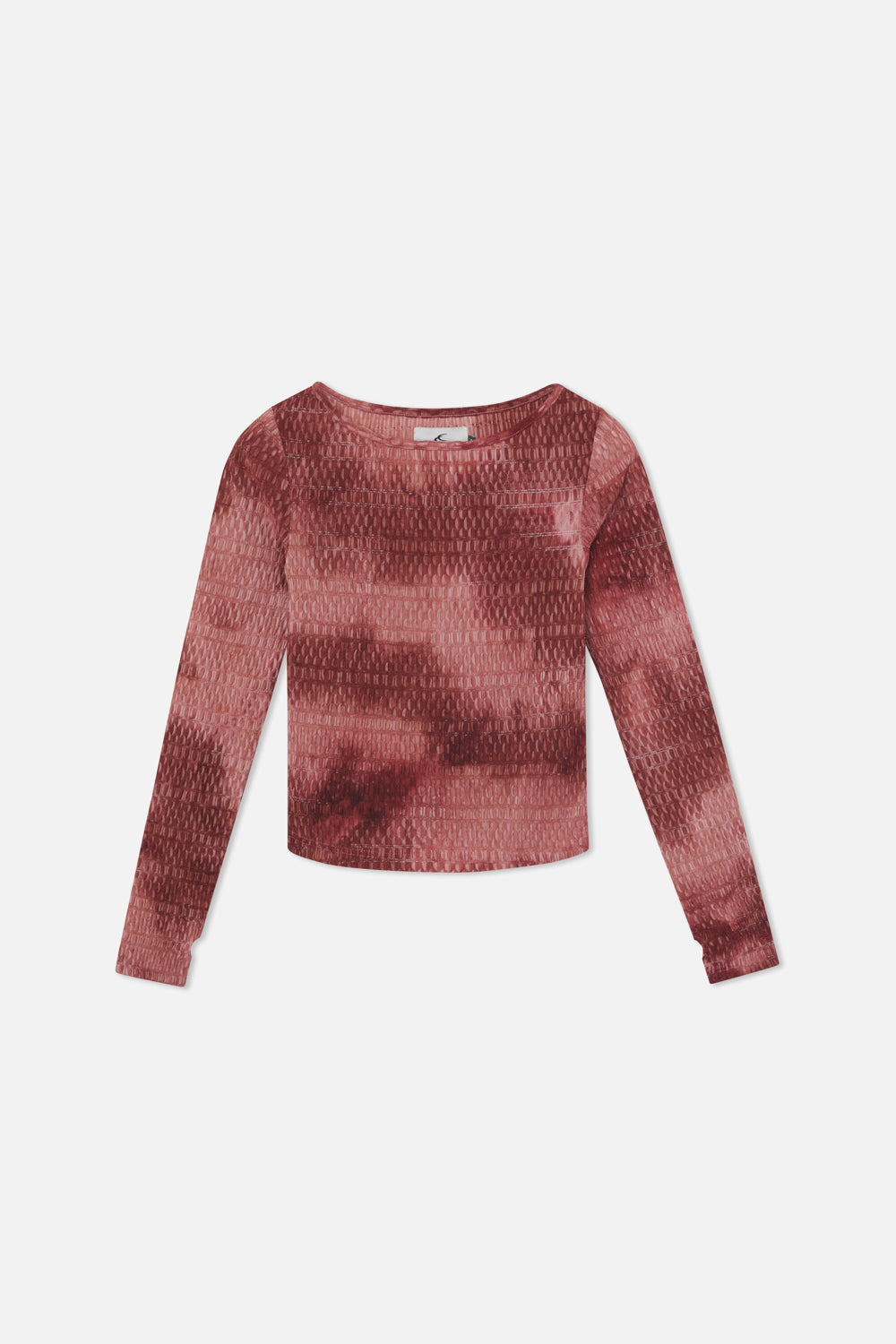 Tekst Różowy Długi Rękaw