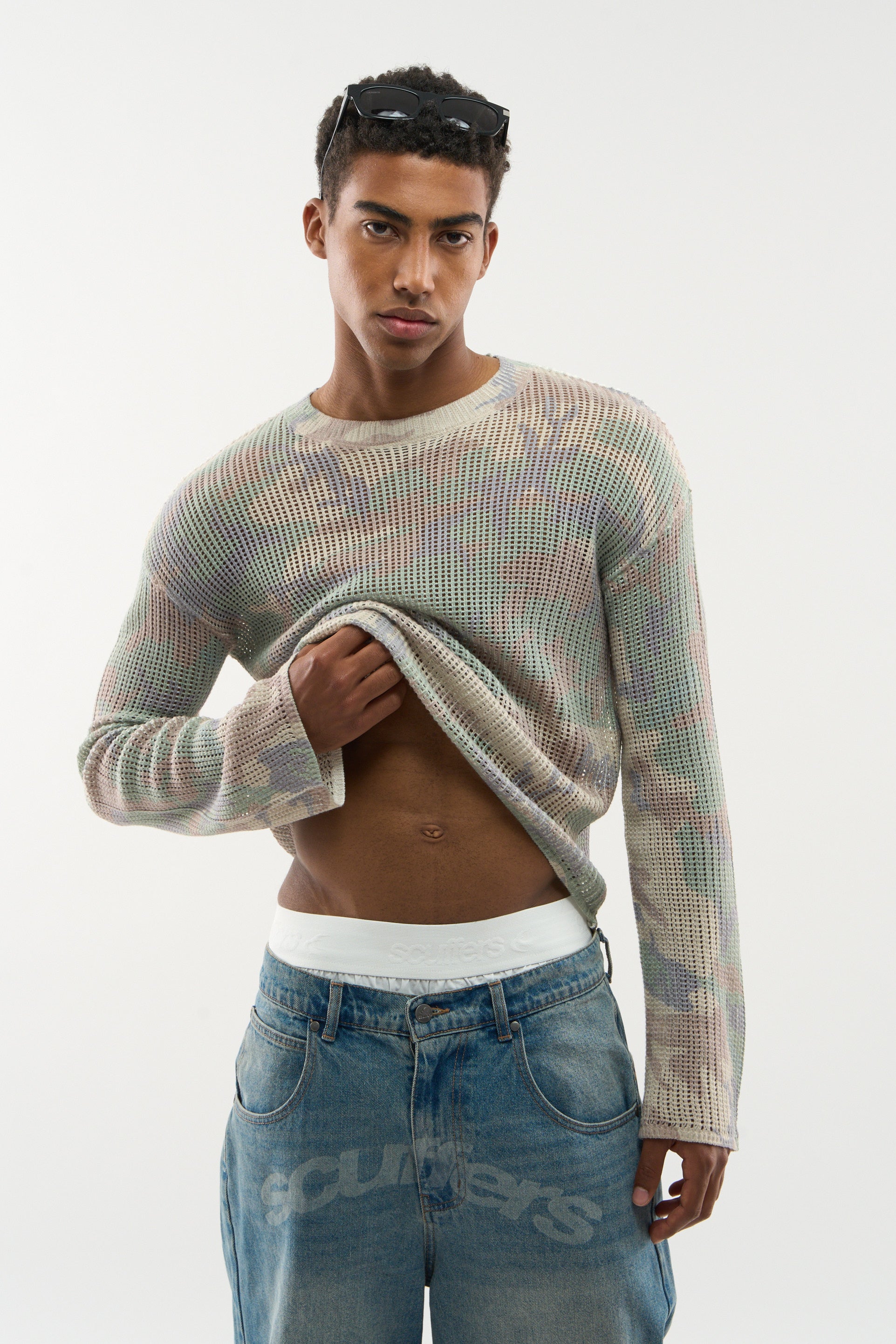 Dzianina w kamuflażu Triple Moon