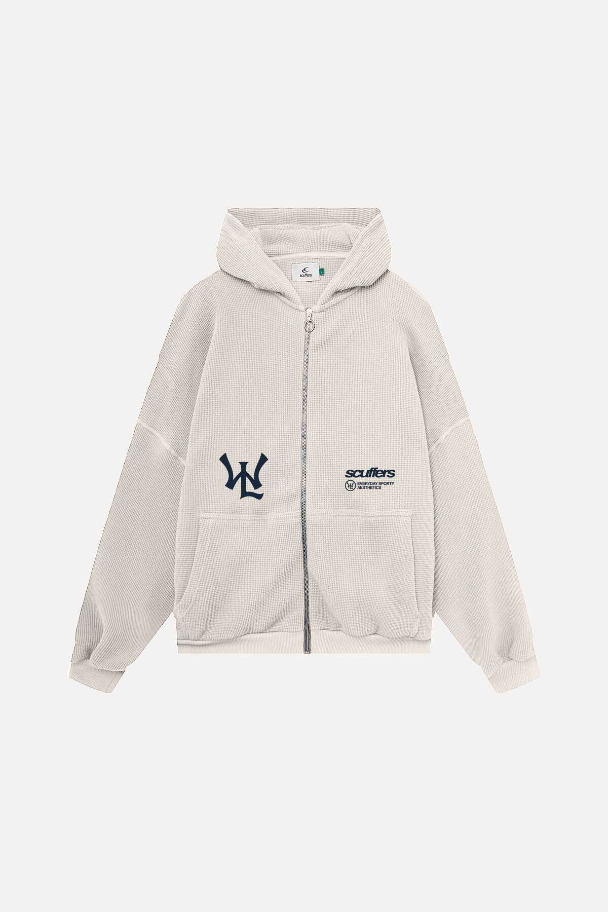 Bluza z kapturem SSS Lover Ecru z zamkiem błyskawicznym